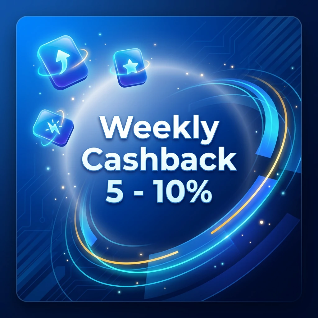 Weekly Cashback 5 - 10%